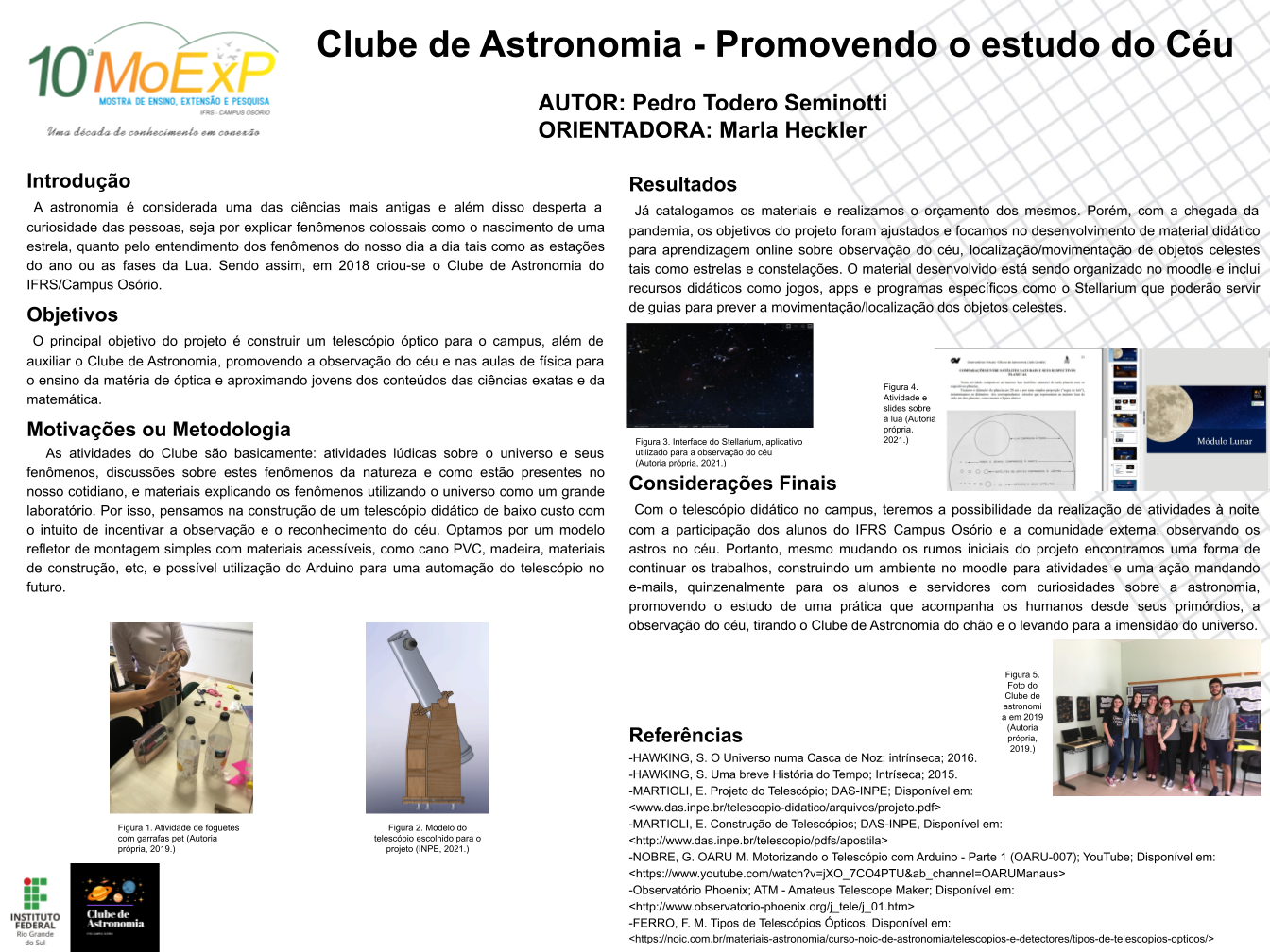 Clube de Astronomia oferece oficinas para estudantes do nono ano e ensino  médio - Campus Osório